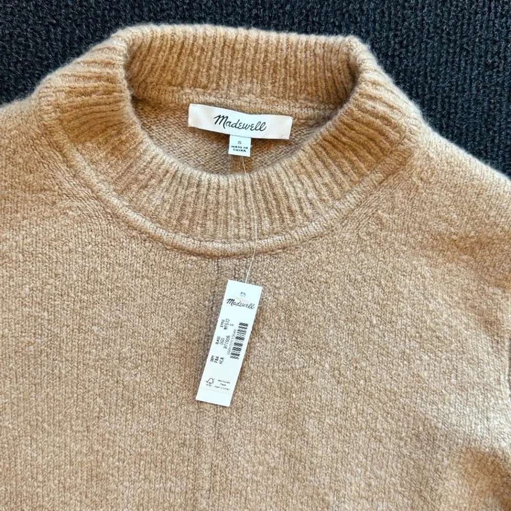 Madewell Sweater Mini Dress in Heather Caramel - Picture 2 of 2